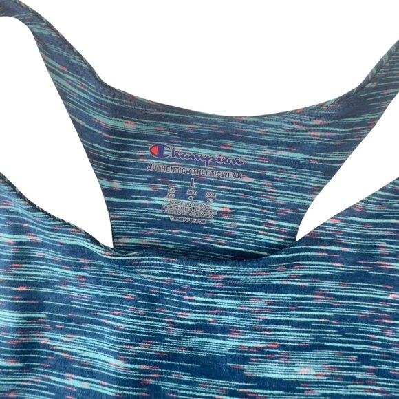 Champion Womens Authentic Athleisure Racerback Crop Tank Top Blue Multicolor - Picture 7 of 15